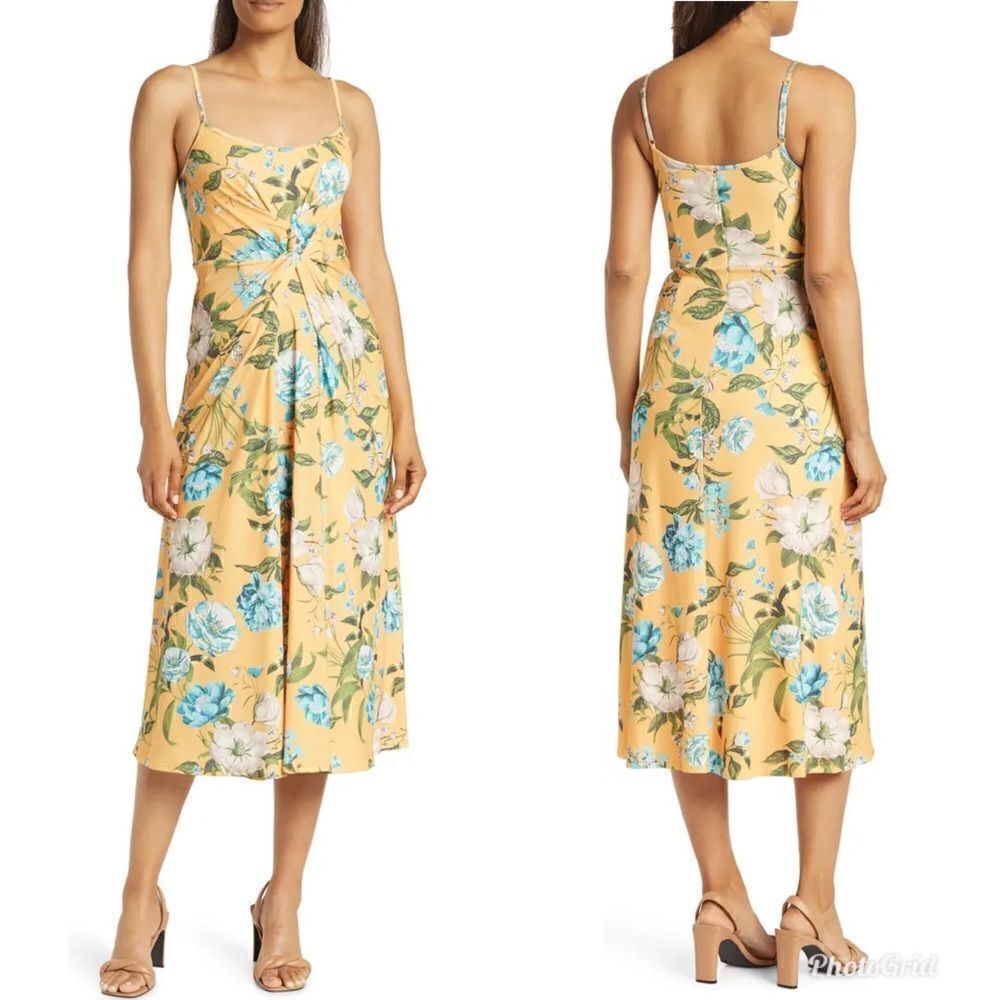 Rachel Roy Elin Floral Twist Midi Dress